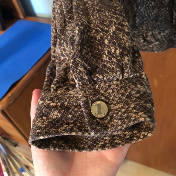 Vintage Chaps denim jean jacket with snake print - Picture 7 of 12